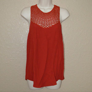 A.L.C. Orange Sleeveless Blouse